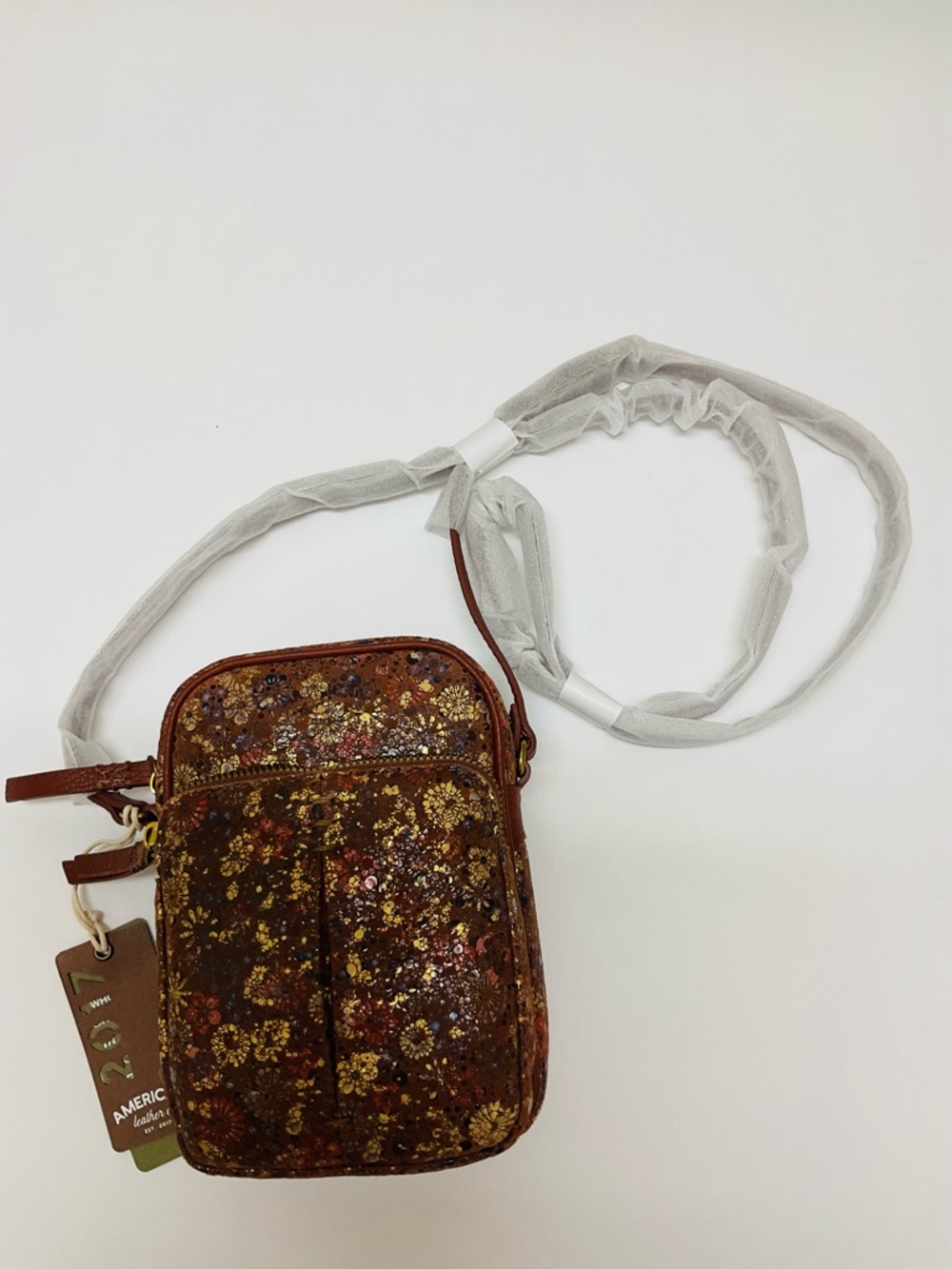 AMERICAN LEATHER CO Cleveland Mini Floral Crossbody Bag NWT - Picture 12 of 13